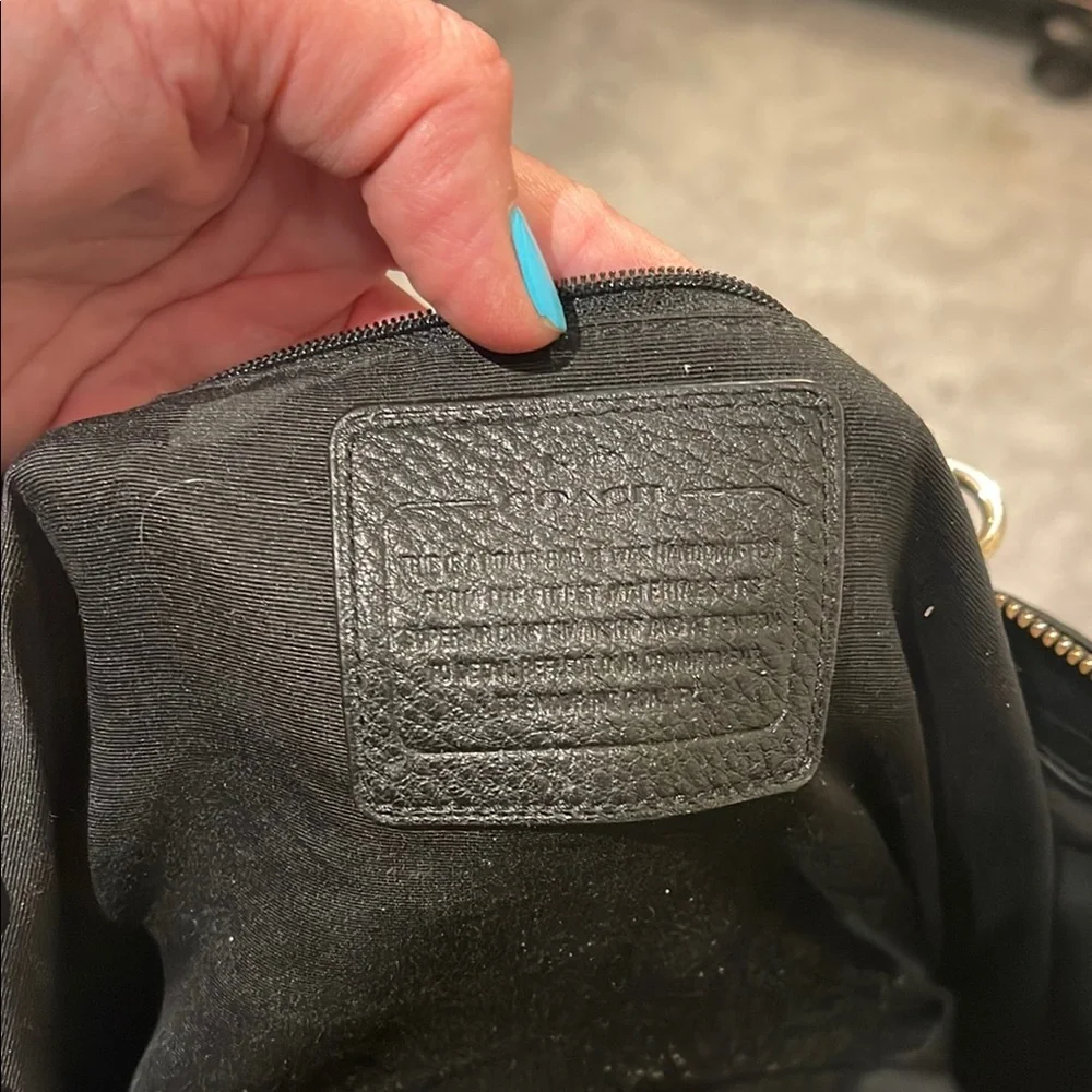 Coach Black Leather Tote - Picture 8 of 9